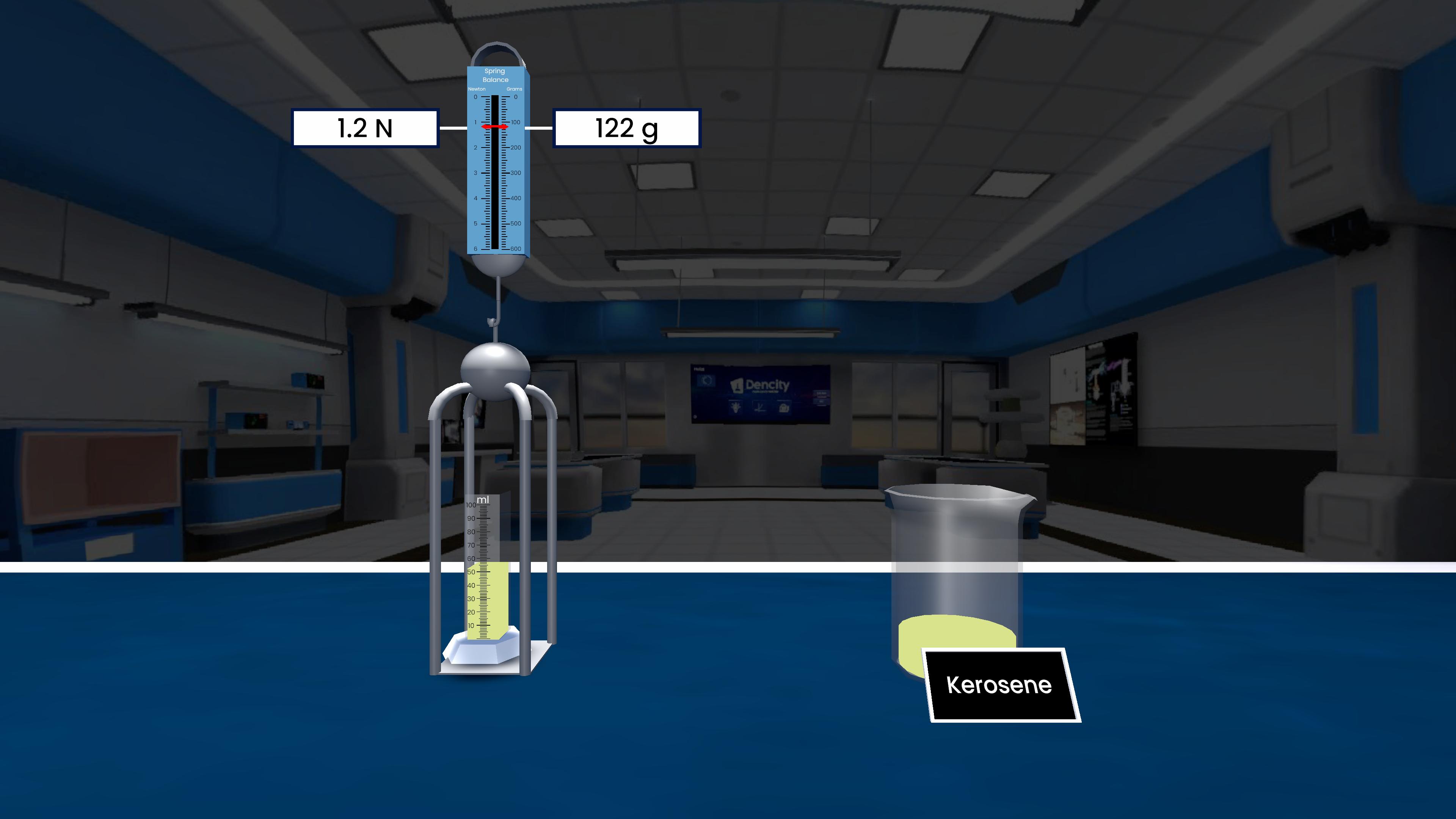 Determination of Density of a Liquid Using a Spring Balance and Measuring Cylinder