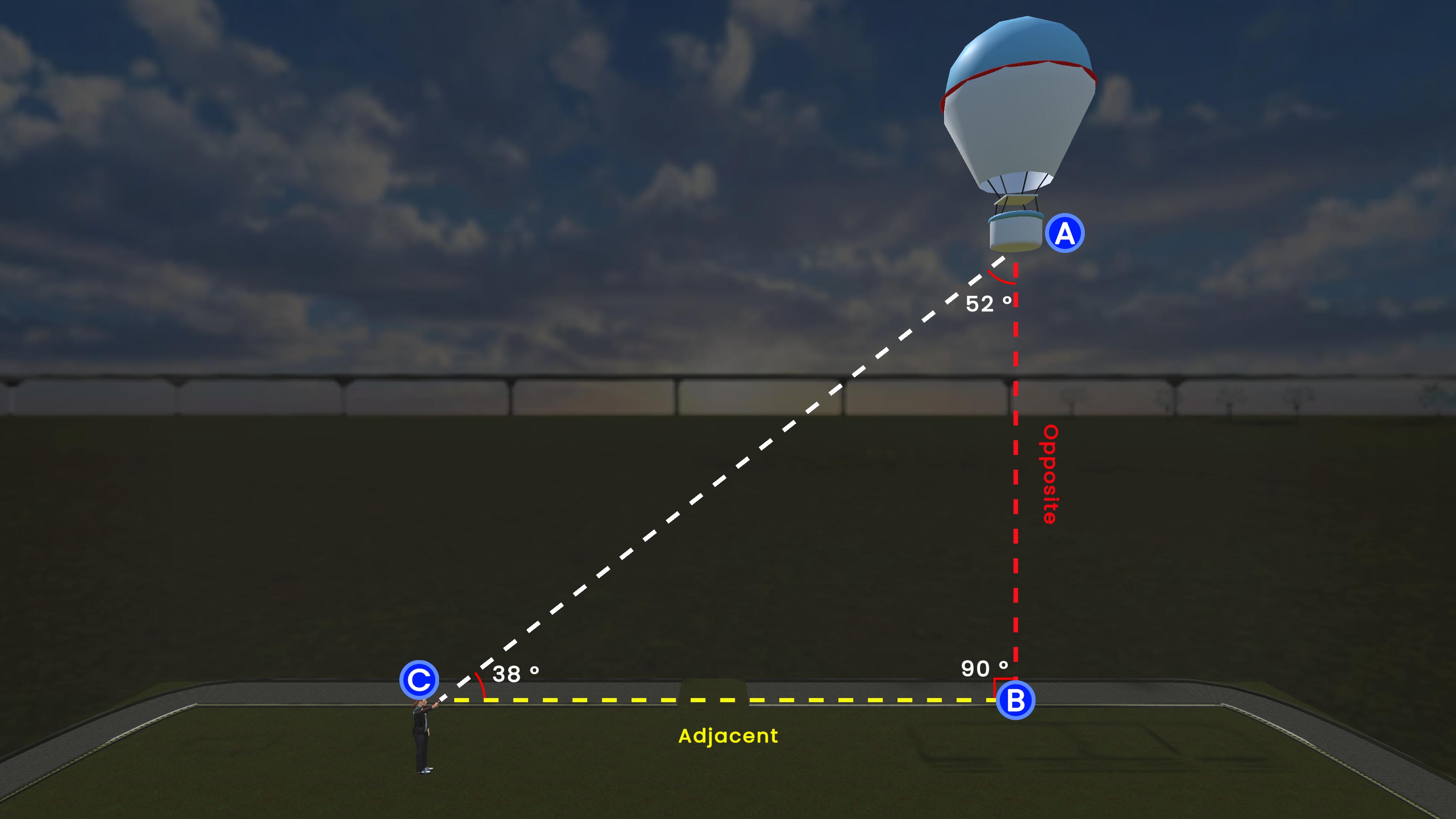Introduction to Trigonometry [ Balloon Example ]