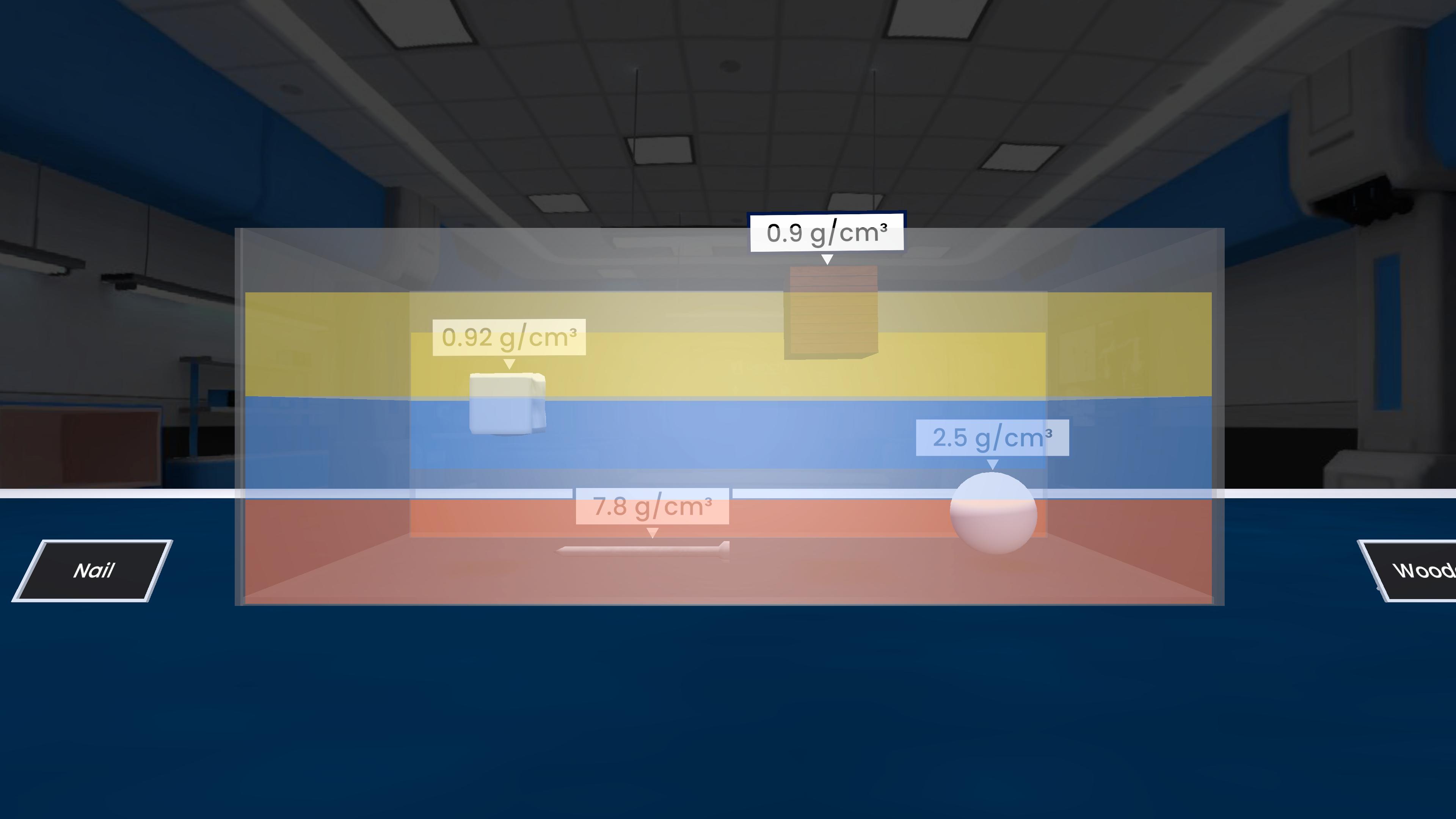 Objects may float or sink in water (Density)